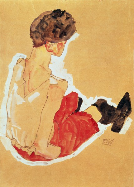 Egon Schiele, Seated Woman, 1911 (tempera)