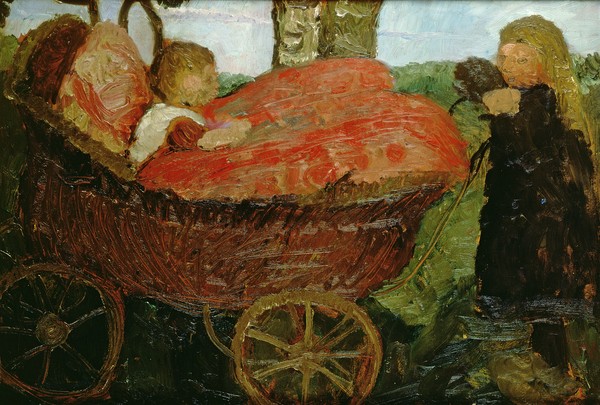 Paula Modersohn-Becker, Little Girl Pushing a Pram, 1904