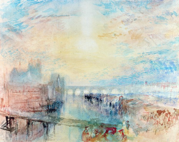 Joseph Mallord William Turner, View of Lyons (w/c on paper) (Landschaft, Sonnenlicht, diffus, Lyon, Aquädukt, Romantik, Freilichtmalerei, Klassiker, Wohnzimmer, Wunschgröße, bunt)