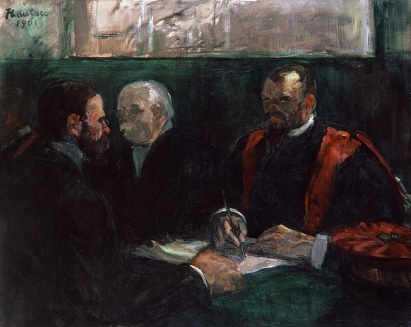Henri de Toulouse-Lautrec, Examination at the Faculty of Medicine, 1901 (oil on canvas)