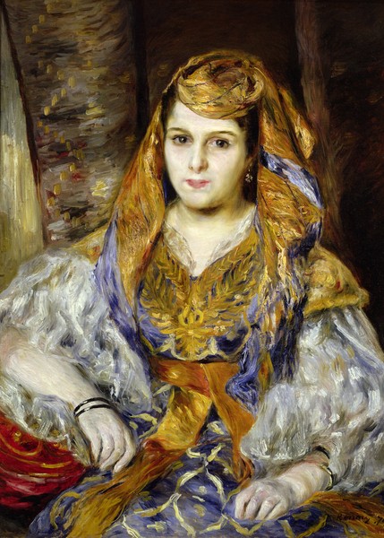 Pierre-Auguste Renoir, Mme. Clementine Stora in Algerian Dress, or Algerian Woman, 1870 (oil on canvas)