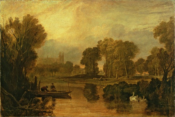 Joseph Mallord William Turner, Eton College from the River, or The Thames at Eton, c.1808