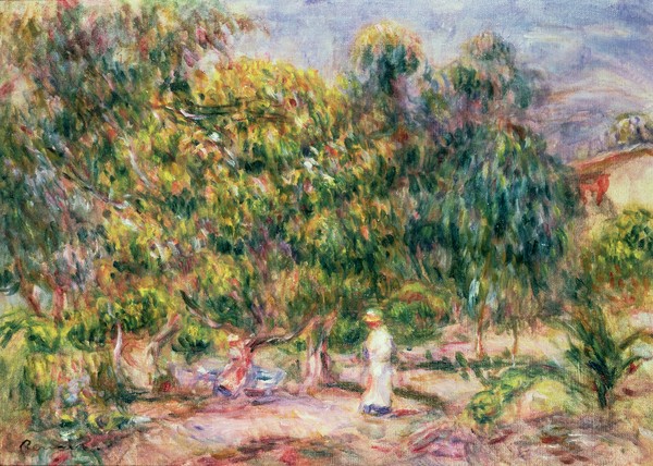 Pierre-Auguste Renoir, The woman in white in the garden of Les Colettes, 1915