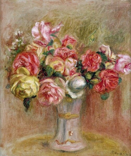 Pierre-Auguste Renoir, Roses in a Sevres vase