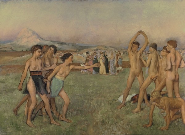 Edgar Degas, Young Spartans Exercising, c.1860 (oil on canvas)