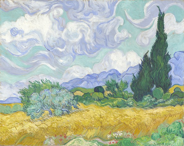 Vincent van Gogh, Wheatfield with Cypresses, 1889 (oil on canvas)