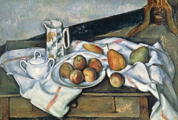 Paul Cézanne, Still Life of Peaches and Pears, 1888-90 (oil on canvas)
