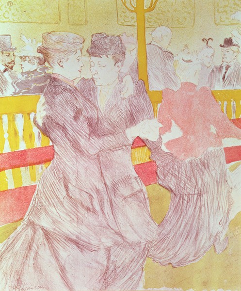 Henri de Toulouse-Lautrec, At the Moulin Rouge: The Two Waltzers, 1897 (litho) (see also 3582)