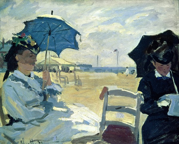 Claude Monet, The Beach at Trouville, 1870 (oil on canvas)