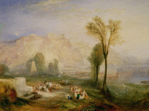 Joseph Mallord William Turner, The Bright Stone of Honour (Ehrenbreitstein) and the Tomb of Marceau, from Byron's 'Childe Harold', 1835