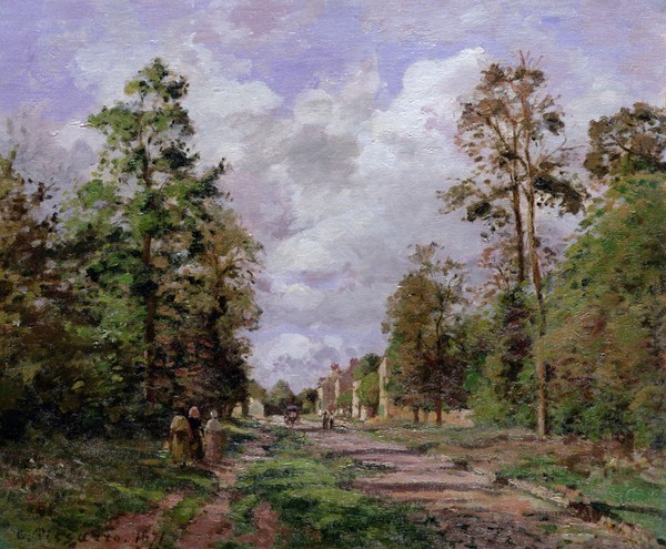 Camille Pissarro, The road to Louveciennes at the edge of the wood, 1871