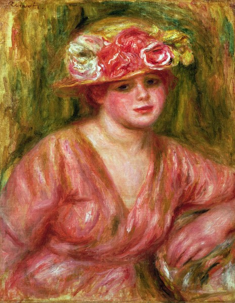 Pierre-Auguste Renoir, The Rose Hat or Portrait of Lady Hessling