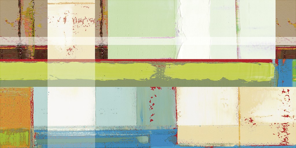 Winfried Becker, Fresh Summerwind II (Abstrakt, zeitgenössische Malerei, Streifen, Horizontale, Vertikale, Balken, Farbfelder, Wohnzimmer, Büro, Arztpraxis, bunt)