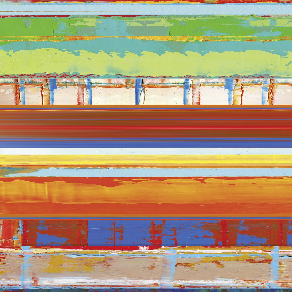 Winfried Becker, Deep channel blue I (Abstrakt, zeitgenössische Malerei, Streifen, Horizontale, Farbfelder, Wohnzimmer, Büro, Arztpraxis, bunt)
