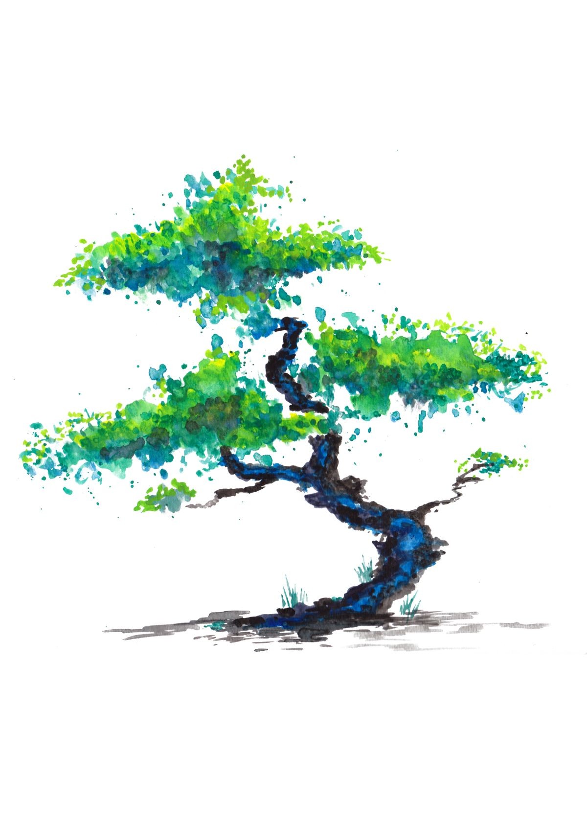 Konfiguration benutzen (Bonsai, Baum, Pflanzen, Garten, Meditation, Japan, Asien, Wunschgröße, modern, Treppenhaus, Wohnzimmer,)