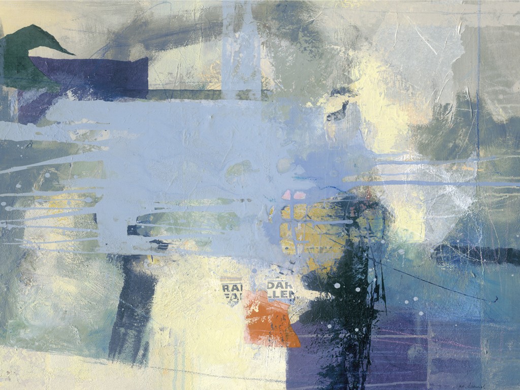 Manuela Daniel, Laut und leise (Abstrakte Malerei, modern, Farbfelder, Büro, Business, Wohnzimmer, Treppenhaus, bunt)