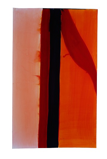 Federico Fusi, Okè II (Abstrakt, abstrahiert, Zeitgenössische Abstrakte Malerei, Business, Büro, Wohnzimmer, Wunschgröße, orange/bunt)