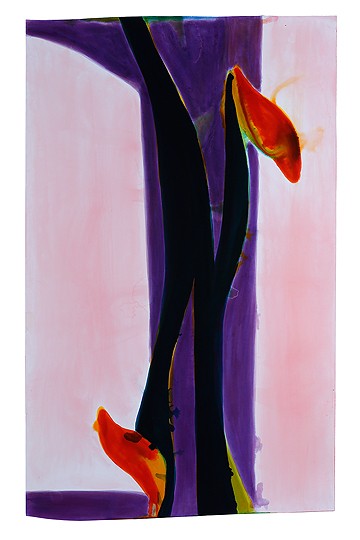 Federico Fusi, Okè III (Abstrakt, abstrahiert, Zeitgenössische Abstrakte Malerei, Business, Büro, Wohnzimmer, Wunschgröße, lila/bunt)