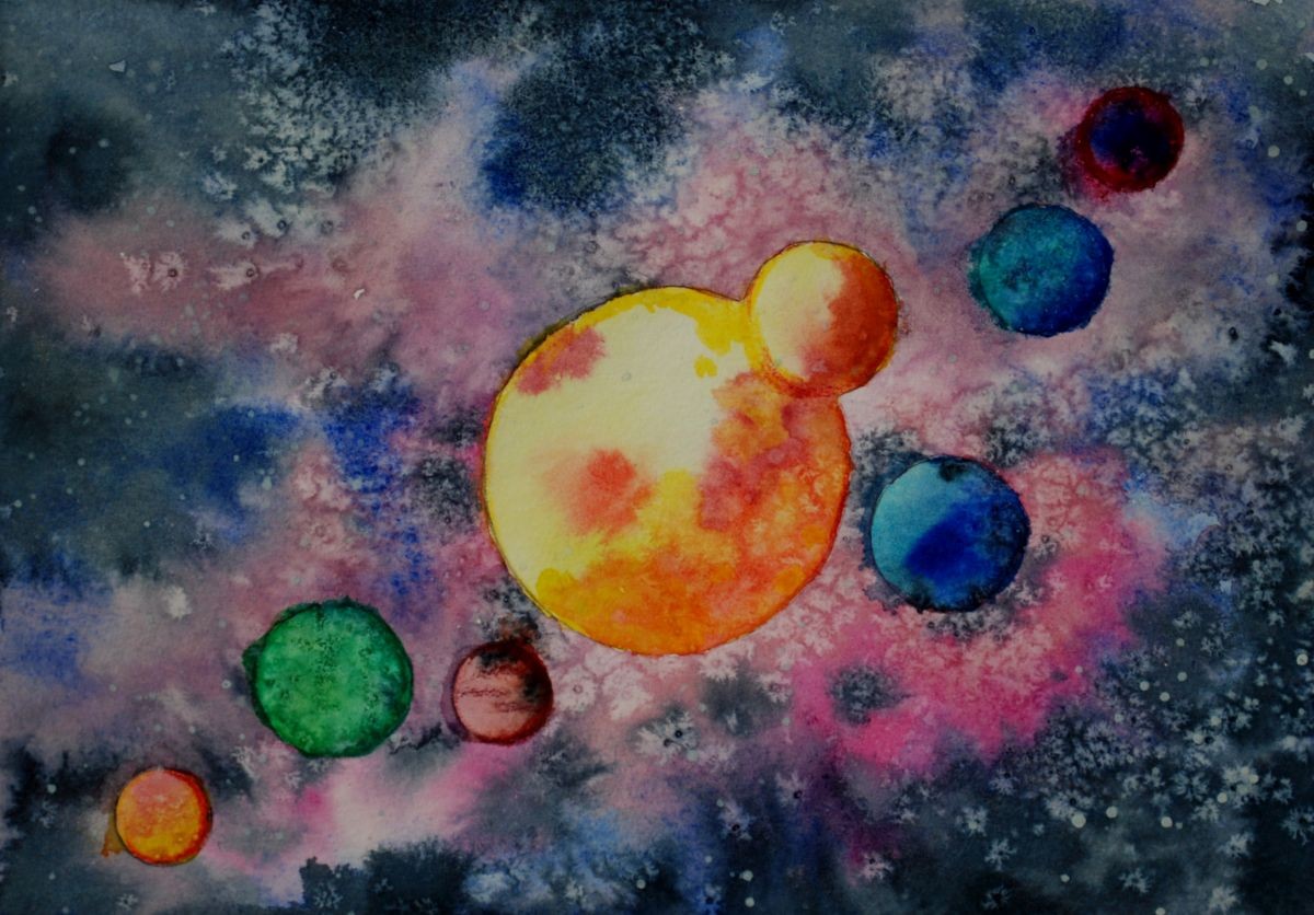 Konfiguration benutzen (Weltraum, Universum, Planeten,  Sonne, Nebel,Galaxien, Sterne, Fantasie,  Aquarell,  Wunschgröße, zeitgenössisch, Treppenhaus, Wohnzimmer, Jugendzimmer)