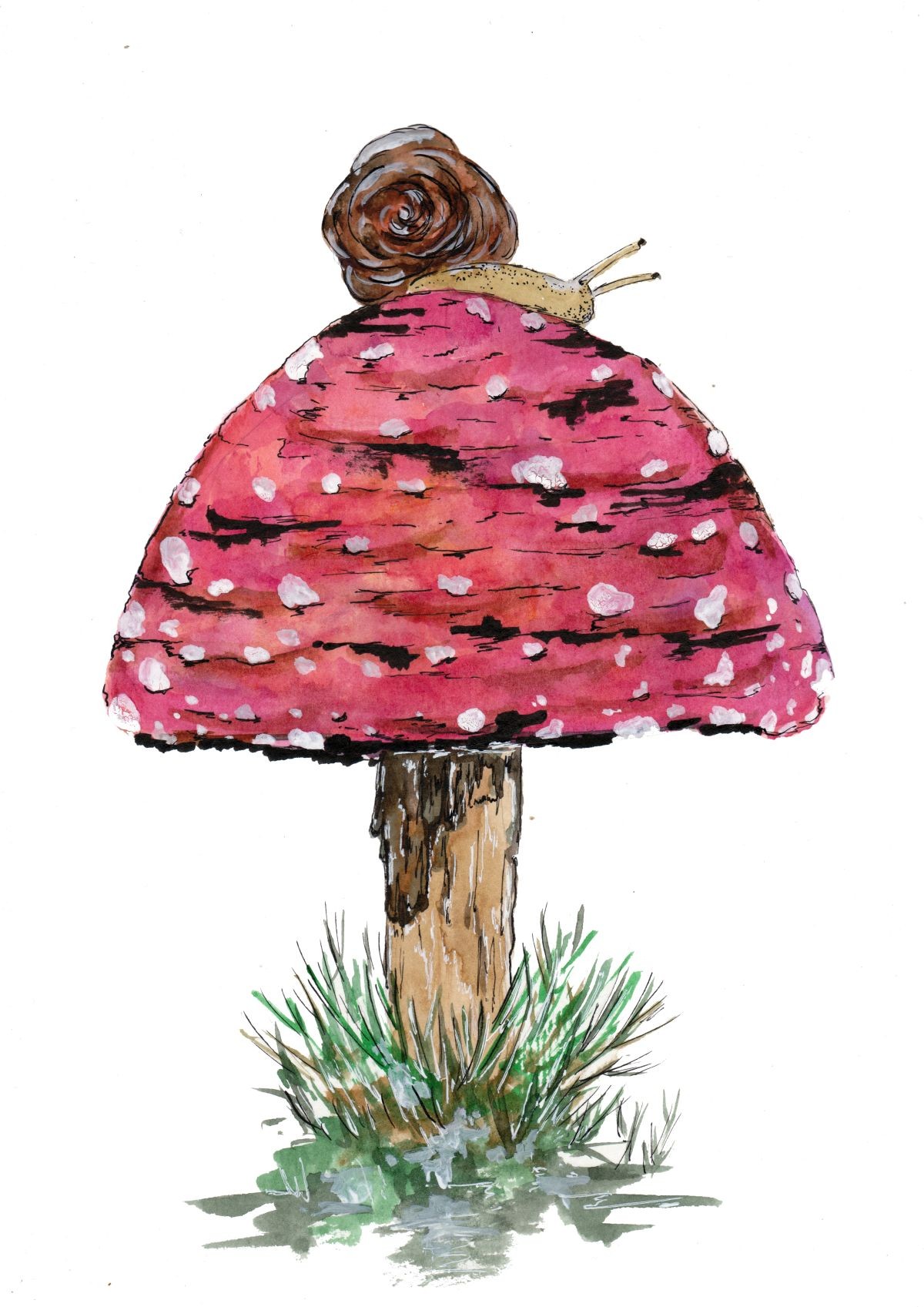 Konfiguration benutzen (Fliegenpilz, Pilz, Fungus, Giftig, Natur, Schnecke, Tiere, Mollusk, zeitgenössich, Wunschgröße, Treppenhaus, Esszimmer,)