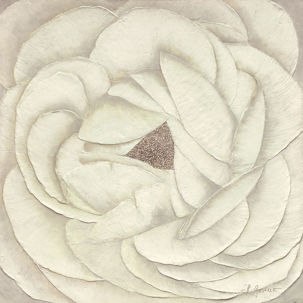 Heidi Gerstner, Rose sepia (Rose, Blume, Blüte, Blütenblätter, modern, Malerei, Treppenhaus, Wohnzimmer, Esszimmer, weiß)