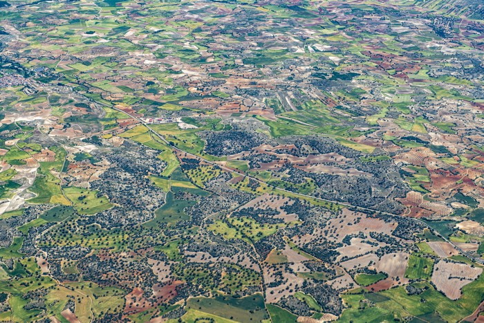 Konfiguration benutzen (Spanien, Felder, Landschaft,  Fotografie, Landschaftsfotografie, Büro, Wohnzimmer, Luftaufnahmen, Vogelperspektive, Wunschgröße, bunt)