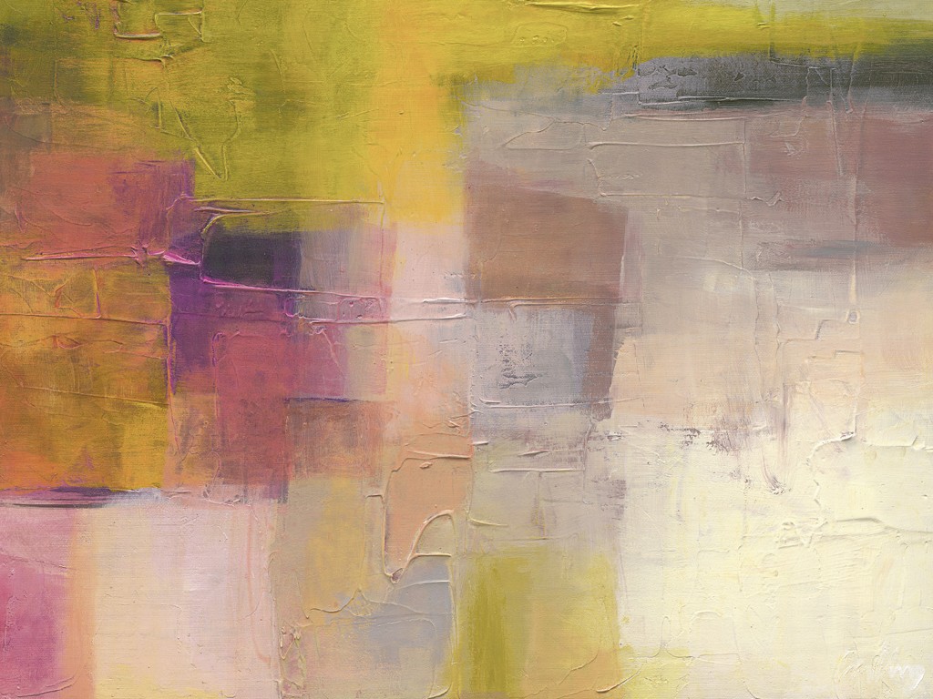 Vera Gerling, Dehli (Abstrakt, Abstrakte Malerei, Farbmuster, verschwommen, unscharf, Malerei, Wohnzimmer, Büro, Business, bunt)