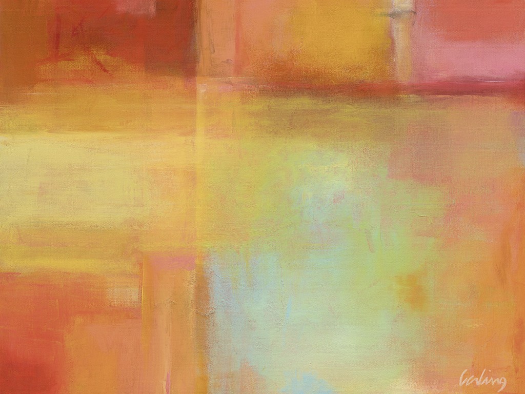 Vera Gerling, Santana I (Abstrakt, Abstrakte Malerei, Farbmuster, verschwommen, unscharf, Malerei, Wohnzimmer, Büro, Business, bunt)
