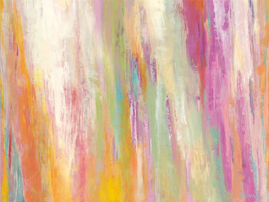 Vera Gerling, Frühling (Abstrakt, Abstrakte Malerei, Farbmuster, verschwommen, unscharf, Malerei, Wohnzimmer, Büro, Business, bunt)