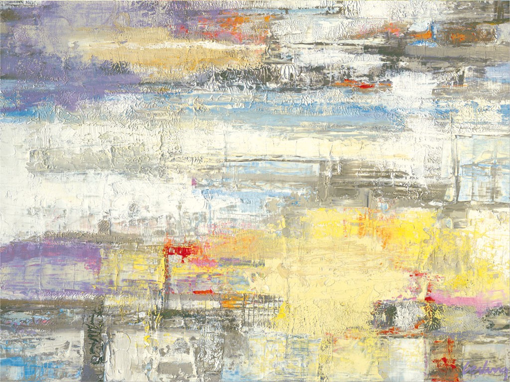 Vera Gerling, Spring Pastel 2 (Abstrakt, Abstrakte Malerei, Farbmuster, verschwommen, unscharf, Malerei, Wohnzimmer, Büro, Business, bunt)