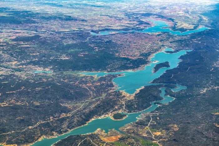 Konfiguration benutzen (HADYPHOTO, Spanien, Seen, Naturschutzgebiet, Kastilien, Landschaft,  Fotografie, Landschaftsfotografie, Büro, Wohnzimmer, Luftaufnahmen, Vogelperspektive, Wunschgröße, bunt)