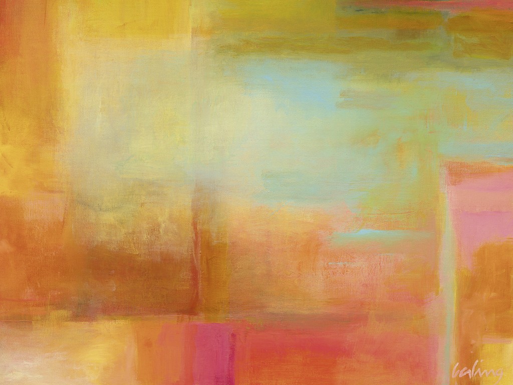 Vera Gerling, Santana II (Abstrakt, Abstrakte Malerei, Farbmuster, verschwommen, unscharf, Malerei, Wohnzimmer, Büro, Business, bunt)