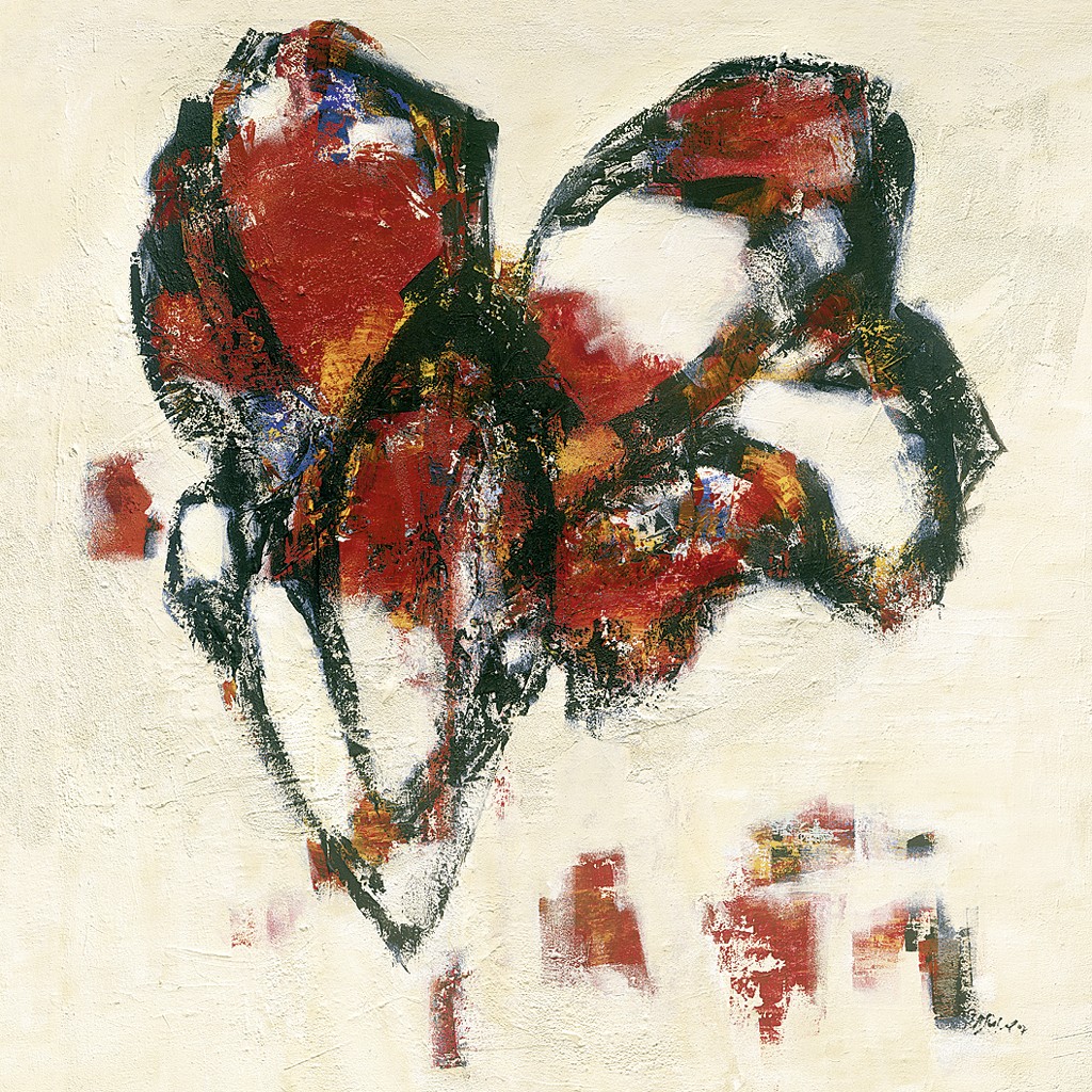 Sylvia Goebel, Cyrus (Abstrakte Malerei, Abstrakte Kunst, modern, floral, Blüte, Blume, diffus, Wohnzimmer, Büro, bunt)