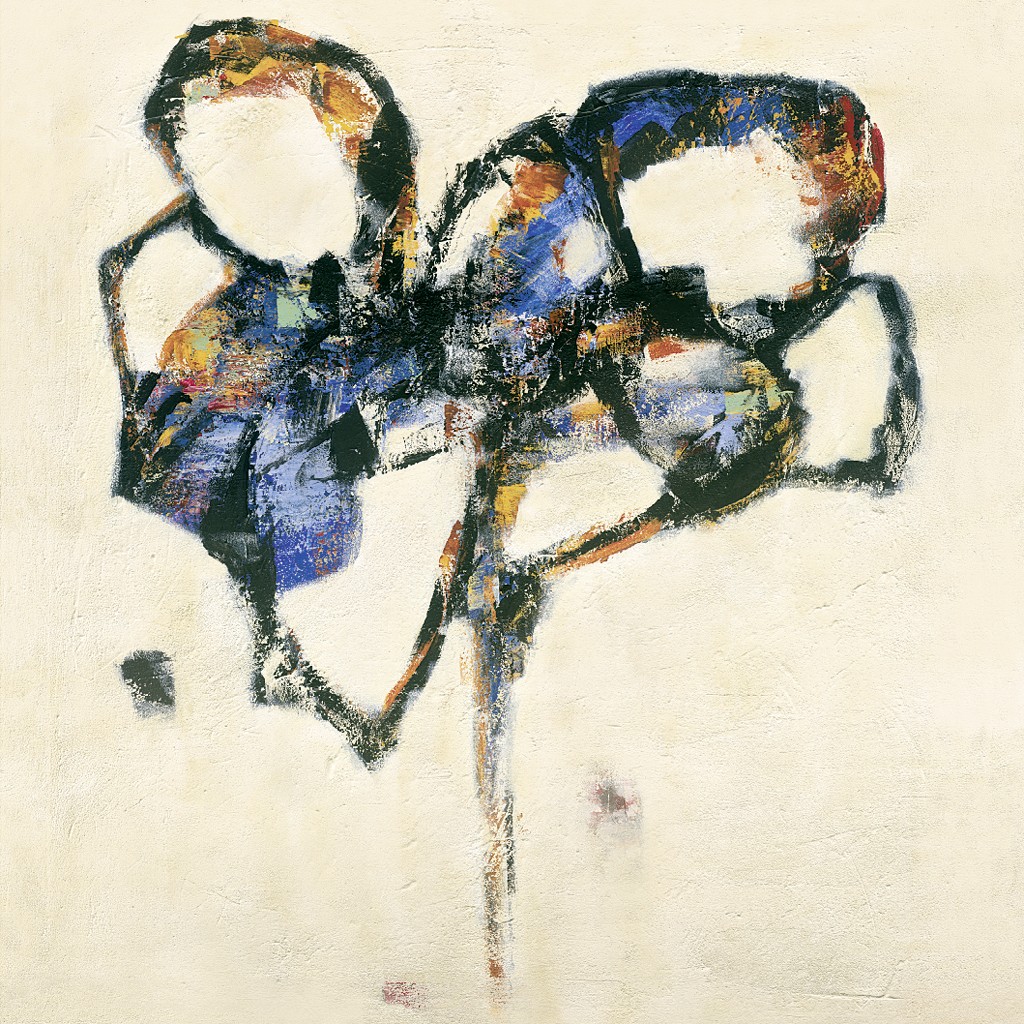 Sylvia Goebel, Alvah (Abstrakte Malerei, Abstrakte Kunst, modern, floral, Blüte, Blume, diffus, Wohnzimmer, Büro, bunt)