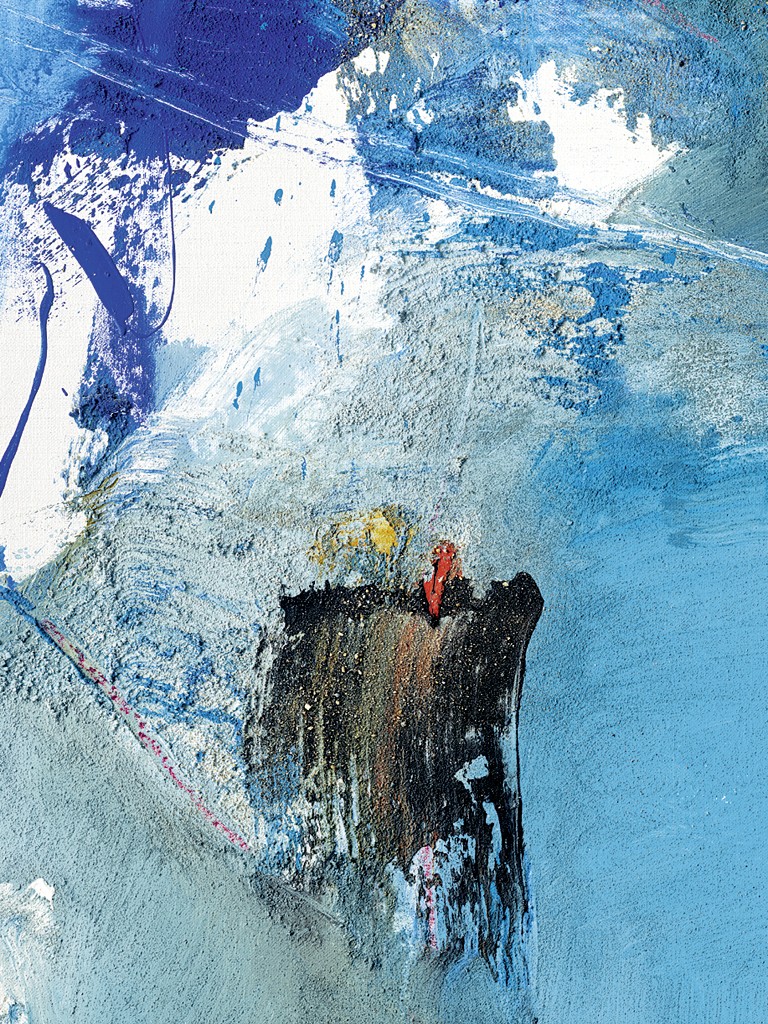 Mathias Graffé, Achterwasser 4 (Abstrakt, Abstrakte Malerei, Spachtel, Farbspuren, Schlieren, Wohnzimmer, Büro, Business, modern, bunt)