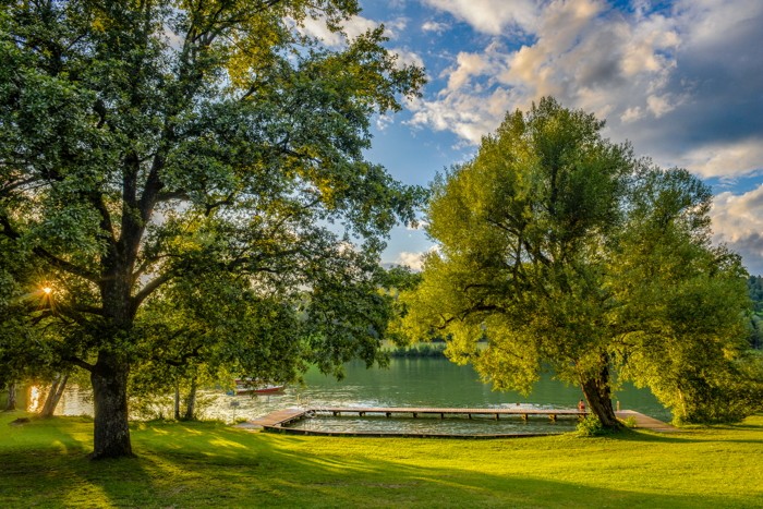 Konfiguration benutzen (Park, See, Badesee, Natur, Idylle, Österreich, Fotografie, Wunschgröße, Treppenhaus, Wohnzimmer, bunt)