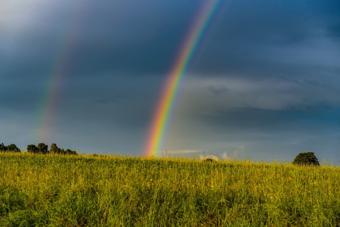 Konfiguration benutzen (Regenbogen, Kärnten, Österreich, Landschaftsfotografie, Felder, Idylle, Fotografie, Wunschgröße, Treppenhaus, Wohnzimmer, bunt)