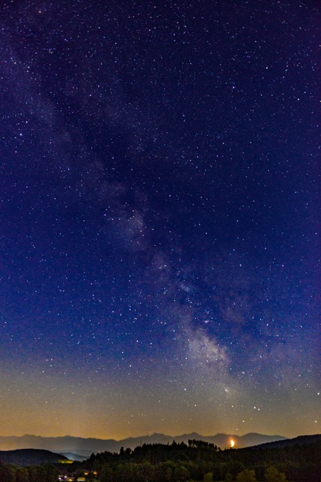 Konfiguration benutzen (Nachtszene, Nachthimmel, Milchstraße, Sterne, Landschaft, Kärnten, Idylle, Kärnten, Österreich, Fotografie, Wunschgröße, Treppenhaus, Wohnzimmer, bunt)