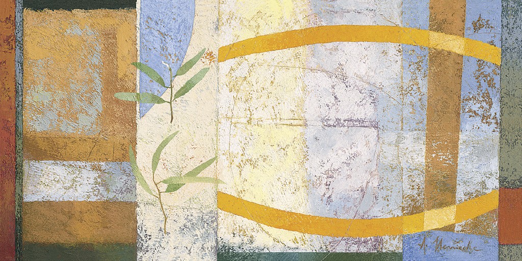 Astrid Heinecke, Volver (Abstrakt, abstrakte Malerei, Moderne, florale Muster, geometrische Formen,  Farbfelder, Wohnzimmer, Büro,)