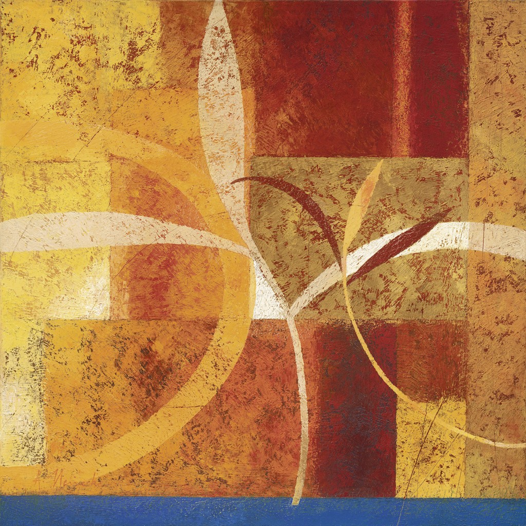 Astrid Heinecke, Planta (Abstrakt, abstrakte Malerei, Moderne, florale Muster, geometrische Formen,  Farbfelder, Wohnzimmer, Büro,)