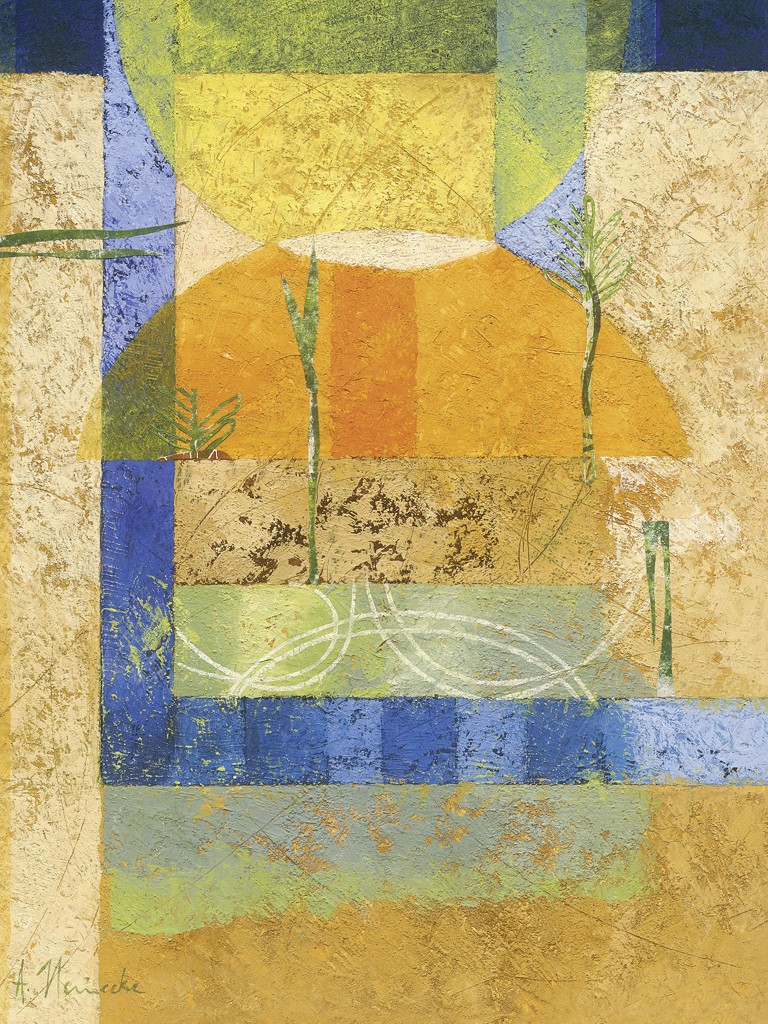 Astrid Heinecke, Sombra (Abstrakt, abstrakte Malerei, Moderne, florale Muster, geometrische Formen,  Farbfelder, Wohnzimmer, Büro,)