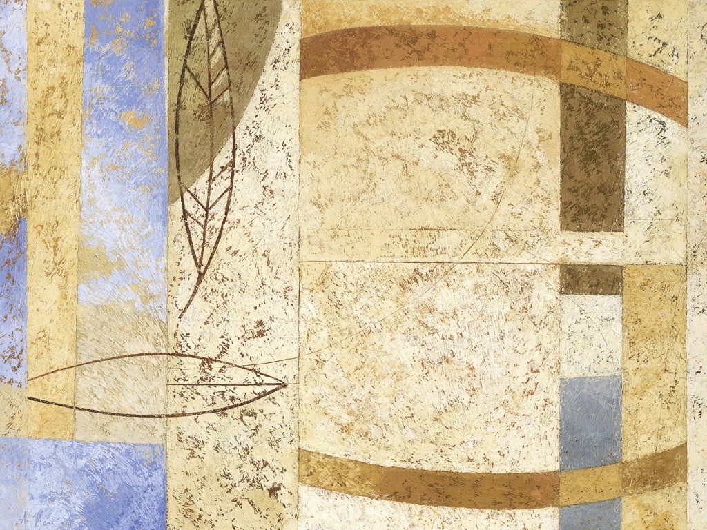 Astrid Heinecke, Suave (Abstrakt, abstrakte Malerei, Moderne, florale Muster, geometrische Formen,  Farbfelder, Wohnzimmer, Büro,)