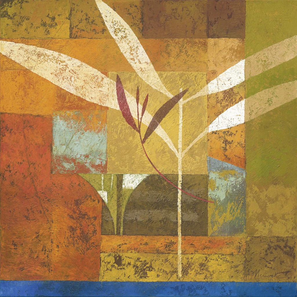 Astrid Heinecke, Botanica (Abstrakt, abstrakte Malerei, Moderne, florale Muster, geometrische Formen,  Farbfelder, Wohnzimmer, Büro,)