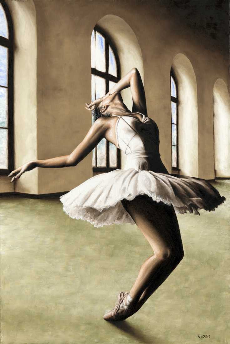 Konfiguration benutzen (Ausdruckstanz, Bewegung, Ballerina, Ballett, Tänzerin, Tanz, Tütü, Frau, Malerei, zeitgenössischer Realismus, Wohnzimmer, Tanzschule, Wunschgröße, bunt)