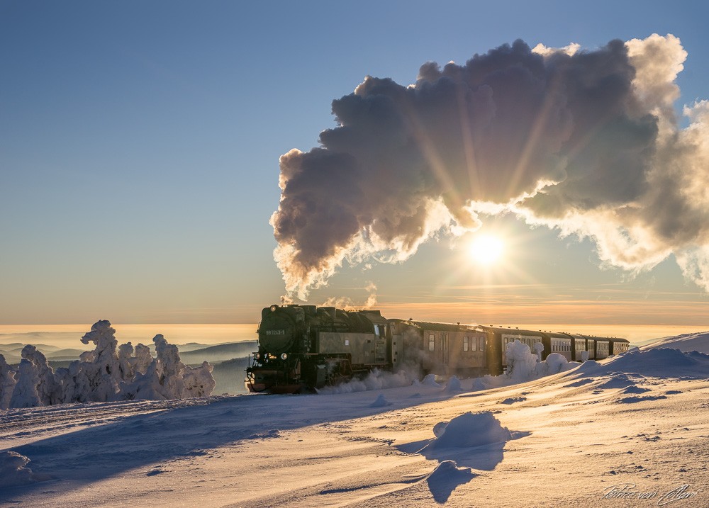 Konfiguration benutzen (Landschaft, Winter, Schnee, Dampflok, Eisenbahn, romantisch, Panorama, Wunschgröße, Treppenhaus, Wohnzimmer, Fotografie,)