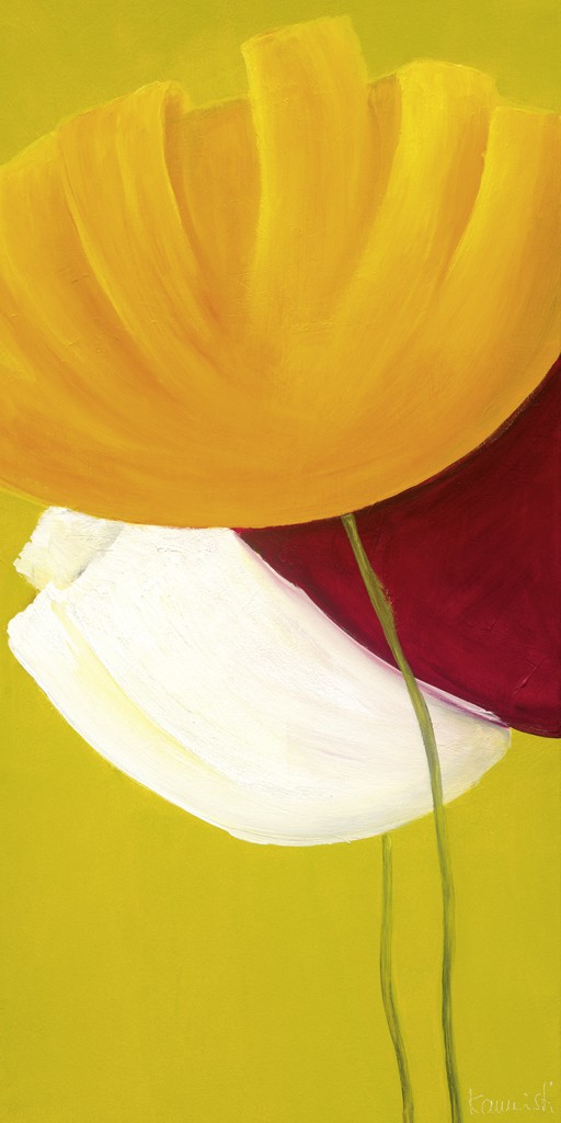 Sonja Kaminski, Long Hot Summer I  (Blumen, Blüten, Mohn, Floral, Wohnzimmer, Esszimmer, Malerei, bunt)