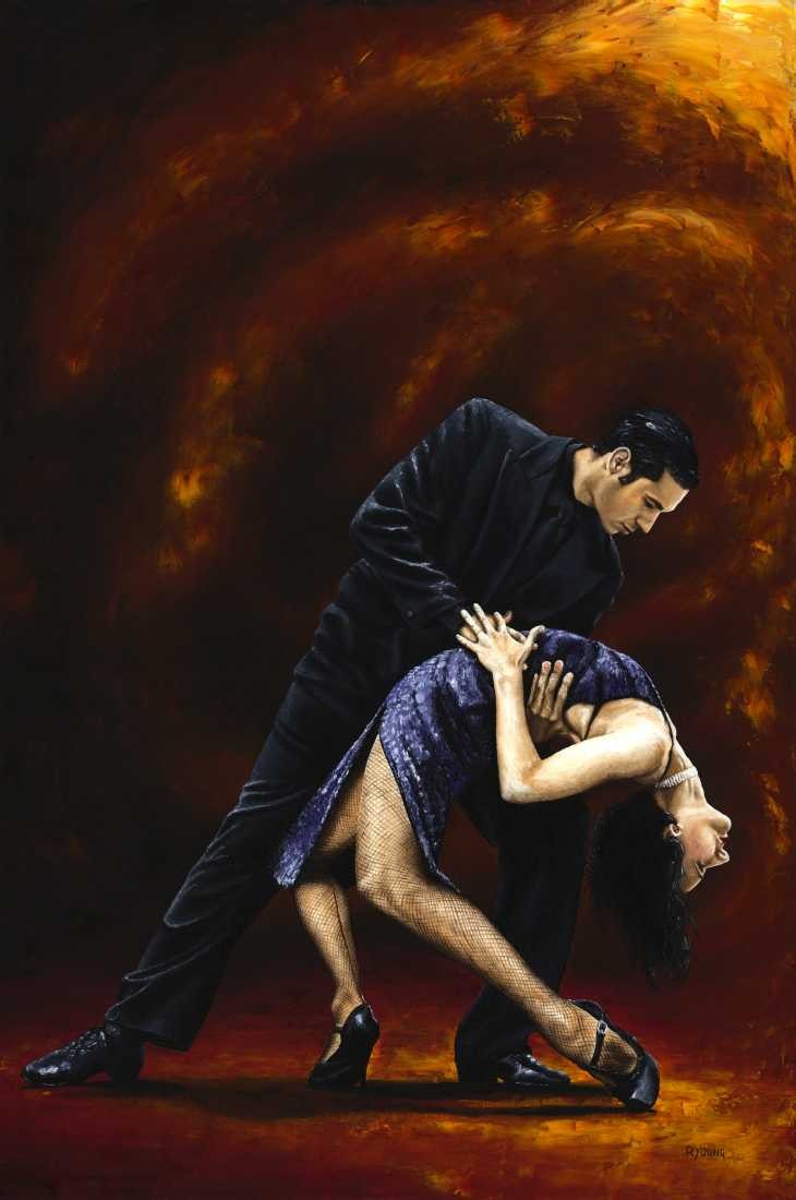 Konfiguration benutzen (Tanzpaar, Tango, erotisch, emotional, Tanz, Frau, Mann, Malerei, zeitgenössischer Realismus, Wohnzimmer, Wunschgröße, bunt)