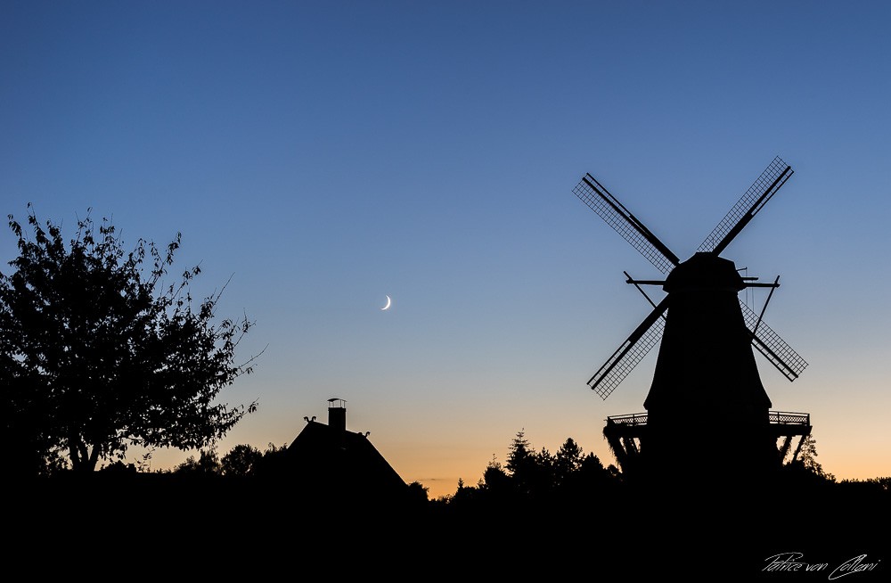 Konfiguration benutzen (Landschaft, Ebene, Windmühle, Mühle, Silhouette, Sonnenuntergang, Wunschgröße Fotografie, Wohnzimmer,)