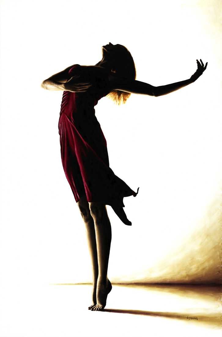Konfiguration benutzen (Ausdruckstanz, Bewegung,  Ballett, Tänzerin, Tanz, Eleganz, Frau, Malerei, zeitgenössischer Realismus, Wohnzimmer, Tanzschule, Wunschgröße, bunt)