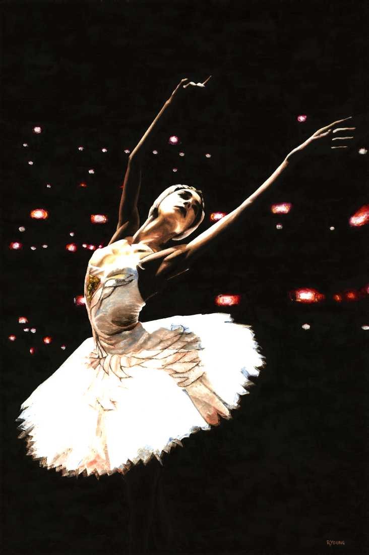 Konfiguration benutzen (Ausdruckstanz, Bewegung, Ballerina, Tütü, Ballett, Tänzerin, Tanz, Eleganz, Frau, Malerei, zeitgenössischer Realismus, Wohnzimmer, Tanzschule, Wunschgröße, bunt)